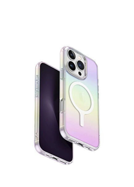Iridescia iPhone 16 Pro Max White Rainbow MagSafe Compatible Phone Case