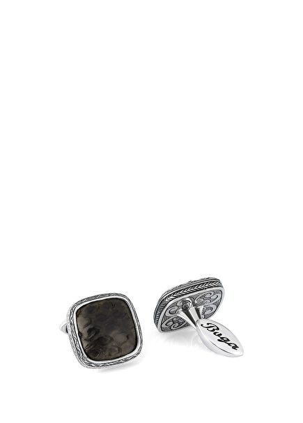 Snake Radius Silver Cufflinks