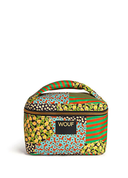 Bohemia Vanity Renkli Baskılı Kadın Makyaj Çantası 20 x 12 cm