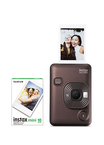 Instax Mini LiPlay Hybrid Deep Bronze Fotoğraf Makinesi + 10'lu Film Seti