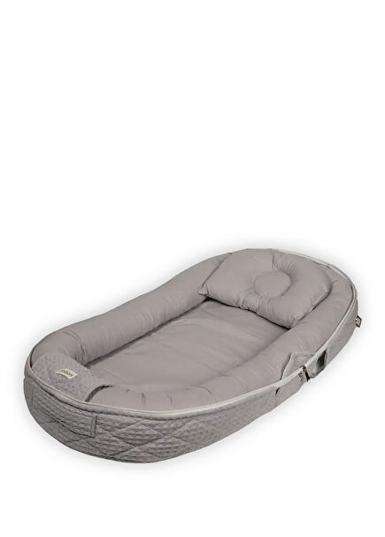 Babynest Grey 0-24 Months Folding Baby Mobile Bed