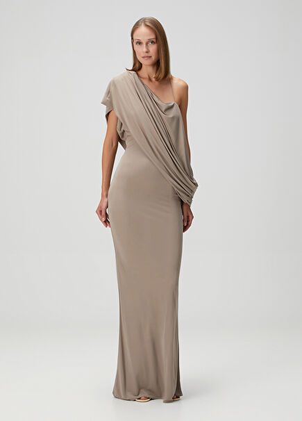 Aiba Sand Draped Jersey Blouse