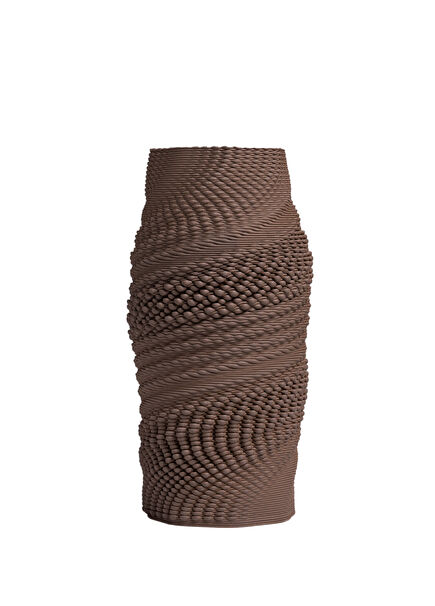 Puncta 2 Brown Ceramic Vase