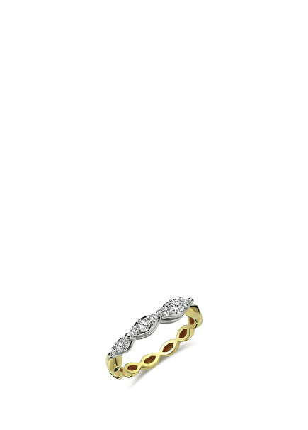 Moonlight Round Diamond 14K Gold Women Ring