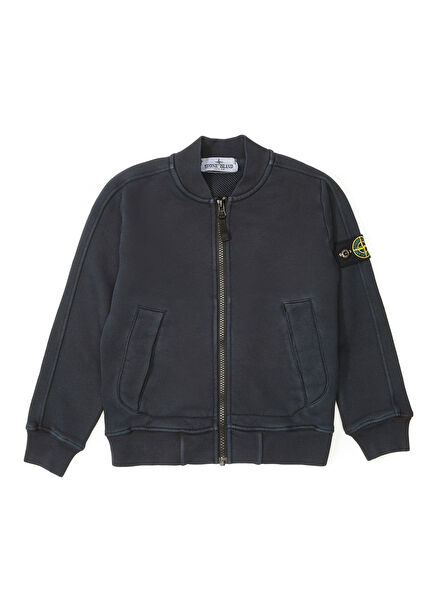 Lacivert Logo Patchli Erkek Çocuk Sweatshirt