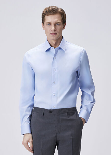 Slim Fit Mavi Gömlek