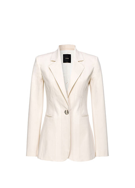 Eracle Kırık Beyaz Slim Fit Kadın Blazer Ceket