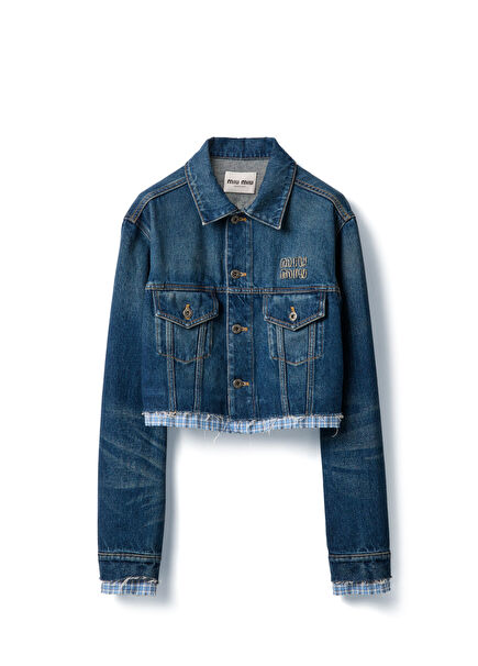 Blue Women's Denim Blouse Jacket