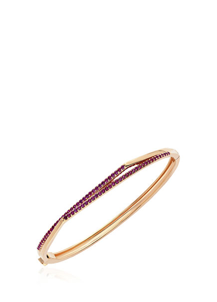Ruby Passion 18K Rose Gold Plated Cuff