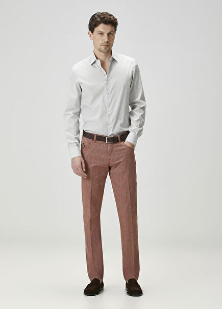 Pembe Keten Jean Pantolon