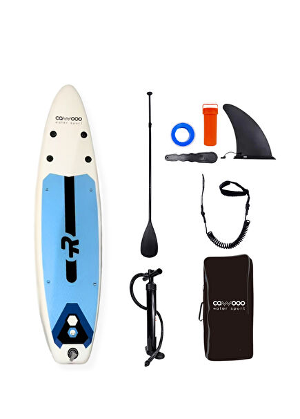 Stand Up Paddle Board Açık Mavi Sup Şişme Sörf Tahtası 80*320*15 cm