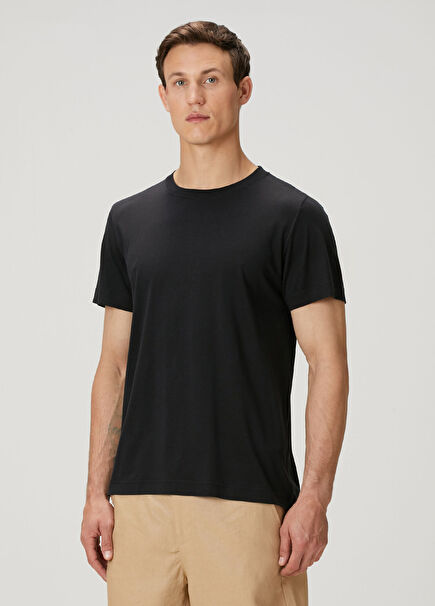 Regular Fit Black Basic T-Shirt