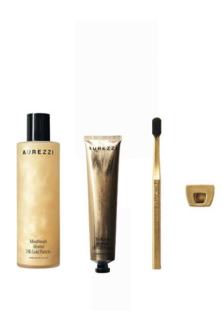 Gift Box  Diş Macunu 75 ml +  Medium Orta Diş Fırçası + Ağız Bakım Suyu 220 ml + Diş Fırçası Standı Ağız Bakım Seti