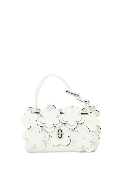 The Daisy Applique Mini Beyaz Kadın Deri Çanta