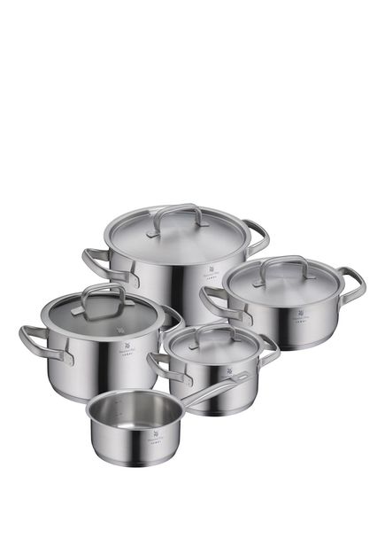 Gourmet Plus Silver Steel 5-Piece Cookware Set