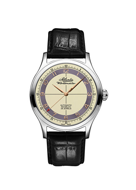 53754.41.93RB Black Leather Men's Watch