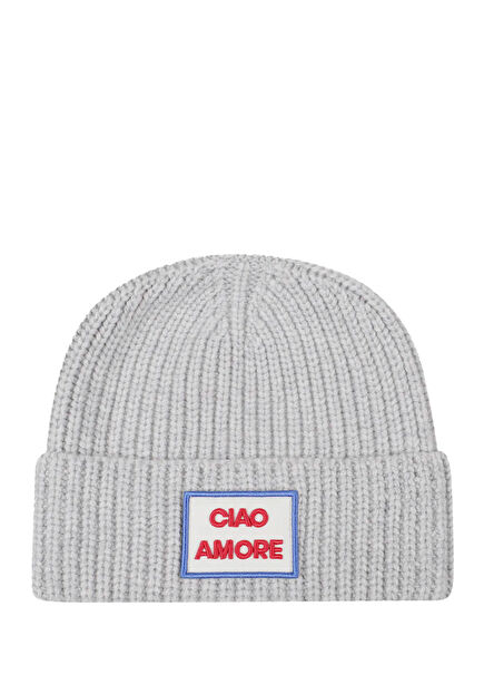 Ciao Amore Light Grey Women's Wool Beanie