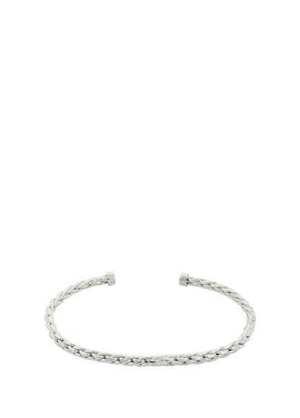 Mesh Bangle in Silver