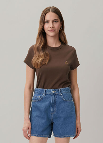 Brown Chain Logo T-shirt