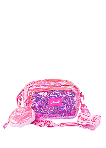 Puffer Pembe Kız Çocuk Askılı Çanta ve Cüzdan
