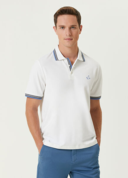 Comfort Fit White Polo T-shirt