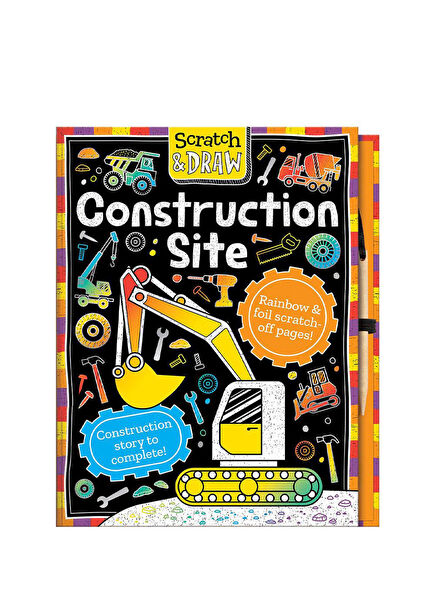 Scratch And Draw Construction Site Çocuk Yabancı Dil Aktivite Kitabı