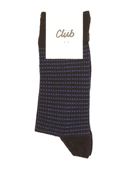 Brown Dot Jacquard Men'S Bamboo Socks