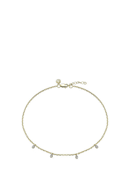 Drova Dance Anklet No:3 14K Gold Women's Anklet