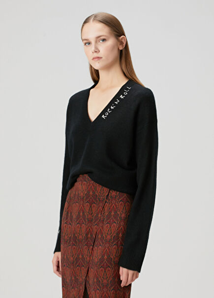 Miky Siyah Kaşmir Triko