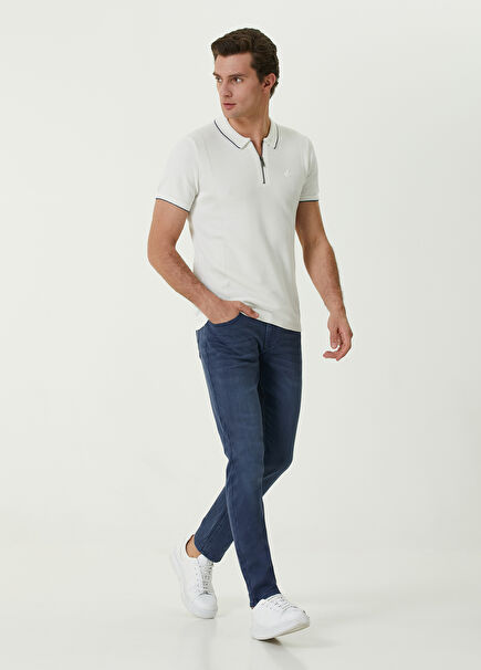 Slim Fit Gray Blue Medium Knit Jeans Pants