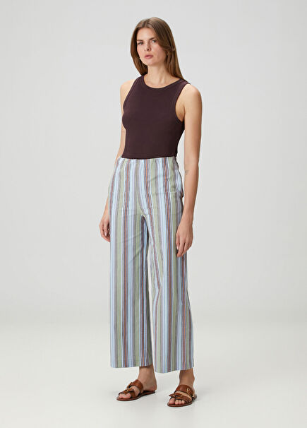 Mavi Çizgili Pantolon