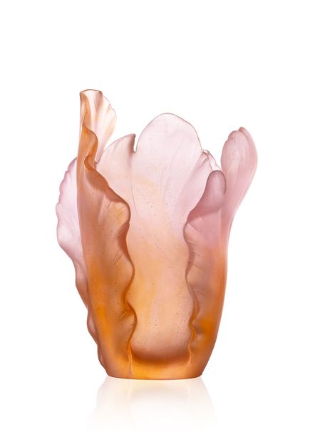 Tulipe Small Amber Crystal Vase