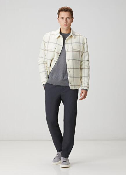 Koyu Gri Twill Spor Pantolon