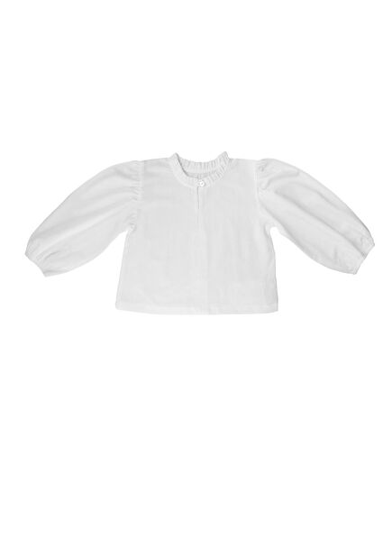 Margot White Blouse with Balloon Sleeves