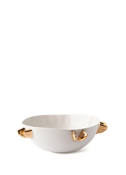 Volans  Transparan Krem Porselen Kase 18 cm