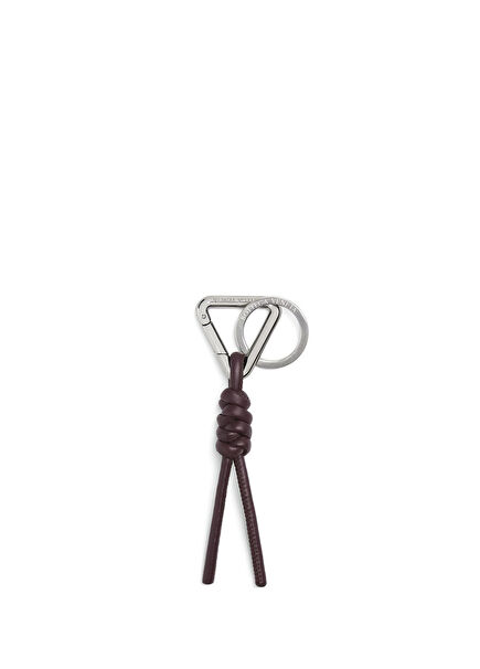 Dark Brown Leather Keychain