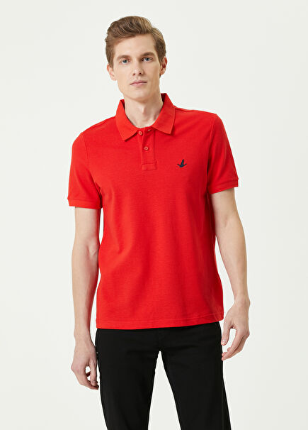 Comfort Fit Kırmızı Polo Yaka T-shirt