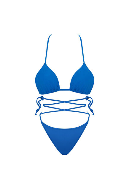 Isla Econyl String Blue Triangle Women's Bikini Set