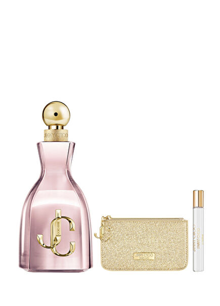 I Want Choo With Love 100 ml Parfüm + I Want Choo EDP 7.5 ml + Cüzdan  Kadın Parfüm Seti
