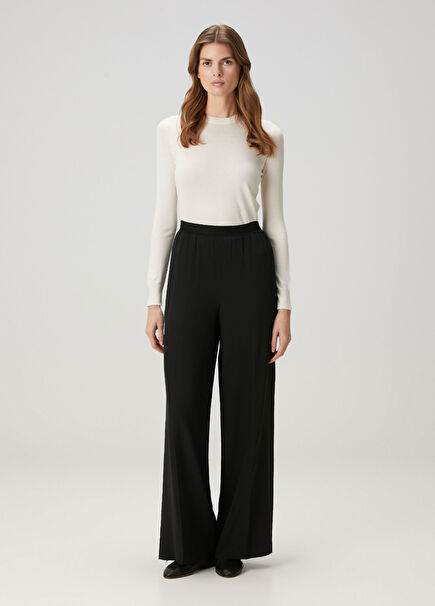 Hulin Black Silk Pants