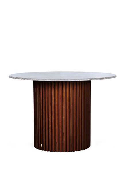 Docia Series Forest Travertine Round Table 110 x 75 cm