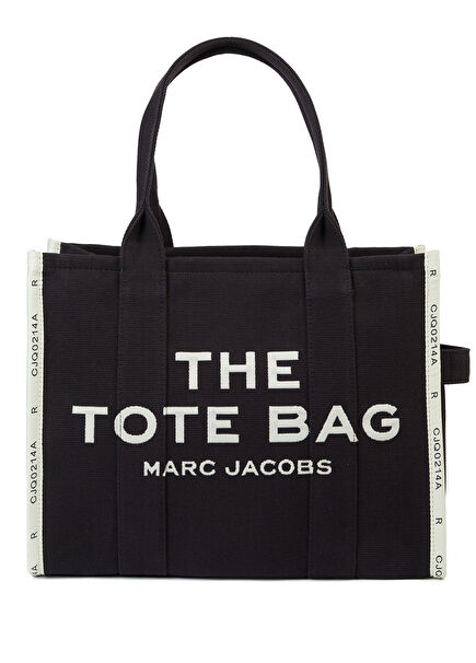 The Jacquard Large Siyah Kadın Alışveriş Çantası