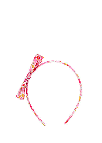 Çiçek Desenli Fiyonklu Kız Çocuk Taç