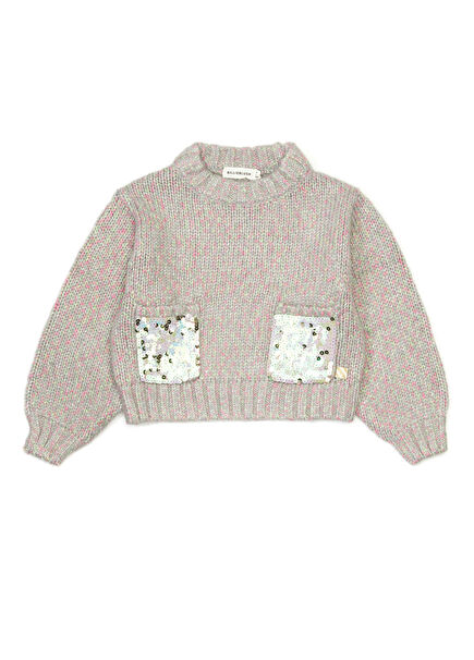 Açık Bej Kız Çocuk Kazak