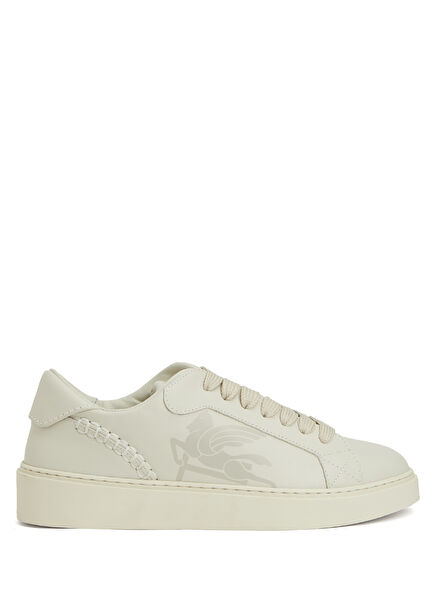 White Women's Leather Sneakers