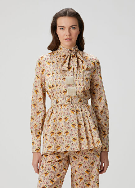 Powder Floral Blouse