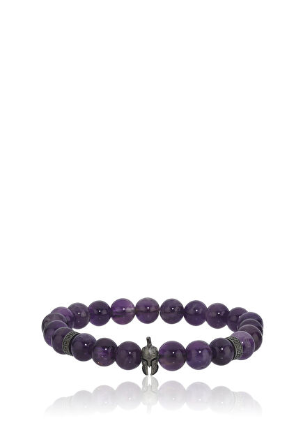Helmet Sterling Silver Amethyst Bracelet