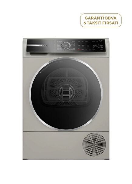 WQB245AXTR Serie 8 Gümüş Kendini Temizleyen Kondenser Isı Pompalı Kurutma Makinesi 9 kg