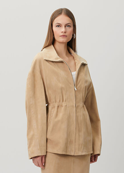 Passage Krem Süet Ceket
