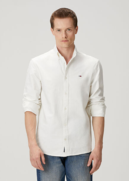 Regular Fit Beyaz Oxford Gömlek
